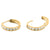 Solid 14K Yellow Gold 2 x 13mm Round Lab Diamonds Hoop Earrings - Shryne Diamanti & Co.