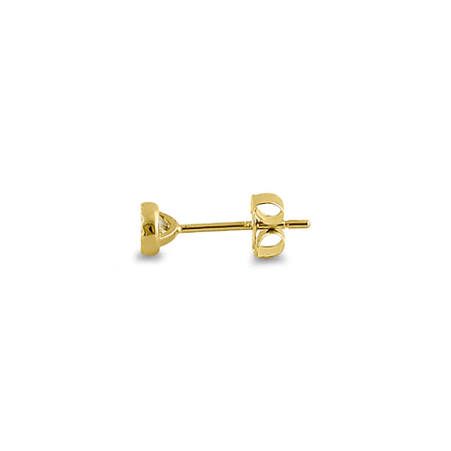 .22ct Solid 14K Yellow Gold 3mm Round Lab Diamonds Beaded Stud Earrings - Shryne Diamanti & Co.