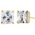 3.92 ct Solid 14K Yellow Gold 7mm Princess Cut Clear Lab Diamonds Earrings - Shryne Diamanti & Co.