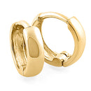 Solid 14K Yellow Gold Plain Hoop Earrings - Shryne Diamanti & Co.