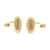 14K Gold Two-Tone Lady of Guadalupe W. Screw-Back Stud Earrings - Shryne Diamanti & Co.