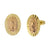 14K Gold Two-Tone Lady of Guadalupe W. Screw-Back Stud Earrings - Shryne Diamanti & Co.