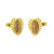 14K Solid Gold Lady of Guadalupe 2 Tone Heart-Shape W.Screw-Back Stud Earrings - Shryne Diamanti & Co.