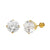 14K Yellow Gold 4 Prong Basket Round Lab Diamonds W. Screw-Back Stud Earrings - Shryne Diamanti & Co.