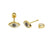 14K Yellow Gold Black Evil Eye W. Screw Back Stud Earring - Shryne Diamanti & Co.