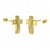 14K Yellow Gold Cross W. Screw Back Stud Earrings - Shryne Diamanti & Co.