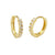 14K Yellow Gold Cubic Zirconia Huggie Hoop Earrings - Shryne Diamanti & Co.