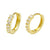 14K Yellow Gold Cubic Zirconia Huggie Hoop Earrings - Shryne Diamanti & Co.