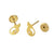 14K Yellow Gold Cute Goldfish W. Screw-Back Stud Earrings - Shryne Diamanti & Co.