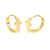 14K Gold Cross Huggie Hoop Earrings - Shryne Diamanti & Co.