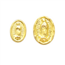 14K Solid Gold Lady of Guadalupe W. Screw-Back Stud Earrings - Shryne Diamanti & Co.