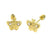 14K Gold Lab Diamonds Butterfly W. Screw-Back Stud Earrings - Shryne Diamanti & Co.