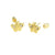 14K Gold Lab Diamonds Butterfly W. Screw-Back Stud Earrings - Shryne Diamanti & Co.