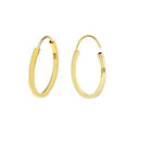 14K Gold 1.2mm Small Hoop Earrings - Shryne Diamanti & Co.