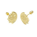 14K Gold Gold Moon &Sun W. Screw-Back Stud Earrings - Shryne Diamanti & Co.