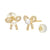 Pave Lab Diamonds Bow - Pearl Stud Earrings in 14K Gold W. Silicone Backing - Shryne Diamanti & Co.