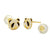 14K Gold Panda Lab Diamonds - Enamel Stud Earrings With Silicone Back - Shryne Diamanti & Co.