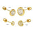 14K Gold Round Cubic Zirconia Bezel-Set Stud Earrings W. Screw Back - Shryne Diamanti & Co.