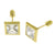 14K Gold Square Lab Diamonds Bezel-Set W. Screw-Back Stud Earrings - Shryne Diamanti & Co.