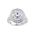 Round Moissanite Halo Engagement Ring – 2.90tcw – 4.60tcw - Shryne Diamanti & Co.