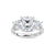 Round Moissanite 3 Stone Engagement Ring – 2.20tcw – 4.80tcw - Shryne Diamanti & Co.