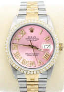 Rolex Rose Datejust 36MM w/ Diamond Bezel - Shryne Diamanti & Co.