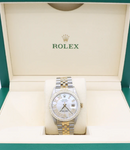 Rolex Pearl Datejust 36MM w/ Diamond Bezel - Shryne Diamanti & Co.