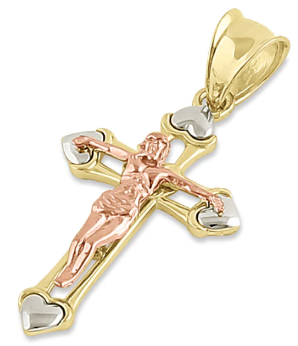 14K Gold Micro Crucifix - Shryne Diamanti & Co.