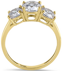 14K Triple Round Classic Engagement Ring - Shryne Diamanti & Co.