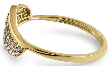 14K Curved Ring - Shryne Diamanti & Co.