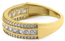 14K Channel Princess Cut Cluster Ring - Shryne Diamanti & Co.