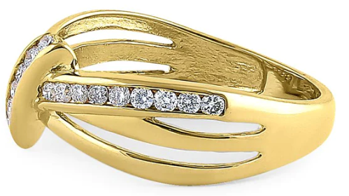 14K Twist Diamond Ring - Shryne Diamanti & Co.