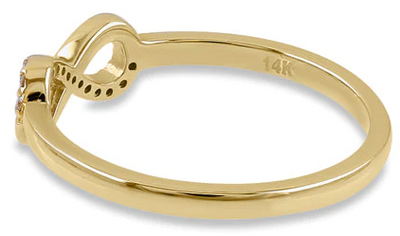 14K Dainty Bow Ring - Shryne Diamanti & Co.