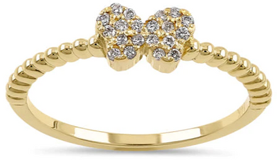 14K Beaded Butterfly Ring - Shryne Diamanti & Co.