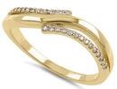 14K Elegant Overlapping Ring - Shryne Diamanti & Co.