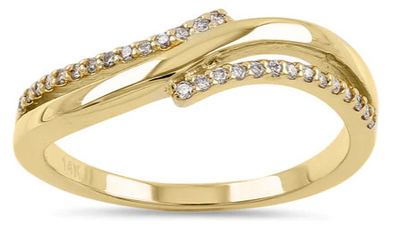 14K Elegant Overlapping Ring - Shryne Diamanti & Co.