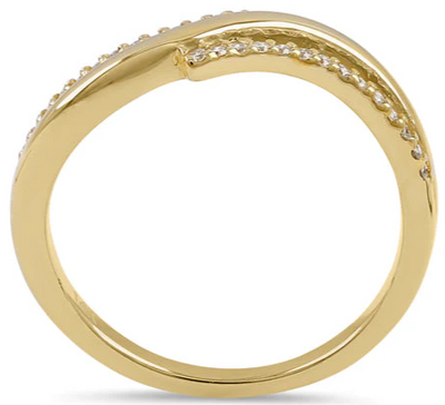 14K Elegant Overlapping Ring - Shryne Diamanti & Co.