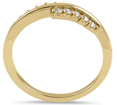 14K Elegant Overlapping Ring - Shryne Diamanti & Co.