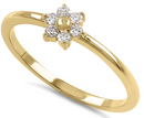 14K Dainty Flower Ring - Shryne Diamanti & Co.