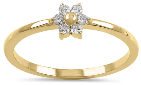 14K Dainty Flower Ring - Shryne Diamanti & Co.