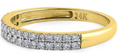 14K Double Row Diamond Ring - Shryne Diamanti & Co.
