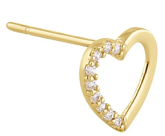 14K Heart Diamond Earrings - Shryne Diamanti & Co.