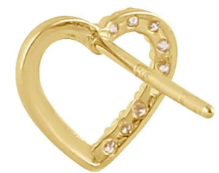 14K Heart Diamond Earrings - Shryne Diamanti & Co.
