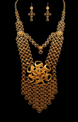 21K Gold Necklace Set - Shryne Diamanti & Co.