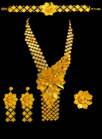 21K Gold Necklace Set - Shryne Diamanti & Co.