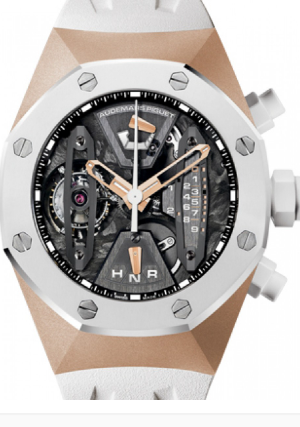 Audemars Piguet Royal Oak Concept Tourbillon Chronograph 44mm Openworked White Ceramic Rose Gold - Shryne Diamanti & Co.