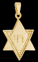 14K GOLD STAR OF DAVID SET - Shryne Diamanti & Co.