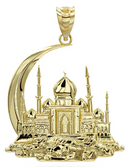14k Gold Islamic Mosque Necklace - Shryne Diamanti & Co.