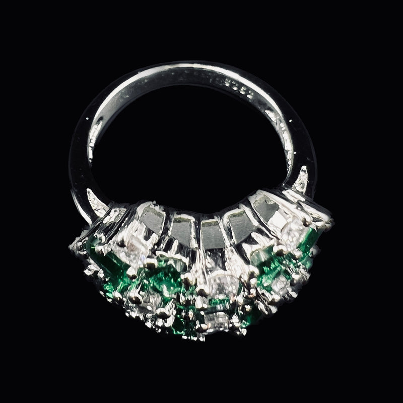 Cats Eye Emerald Cluster - Shryne Diamanti & Co.